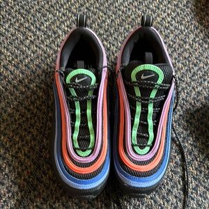 Nike Black and Blue Air Max 97 Sneakers